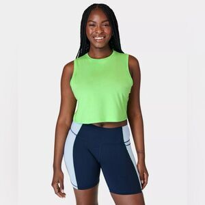 Sweaty Betty Easy Crop Muscle Tank Top in Zest Green - Size M